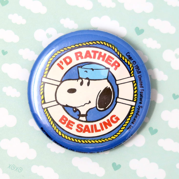 Sailor Snoopy Button