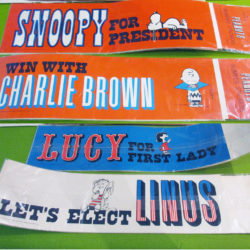 Peanuts Presidential Bumper Stickers