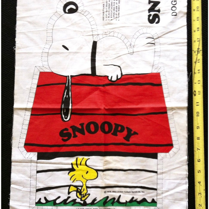 Snoopy Doghouse Pillow Fabric Panel
