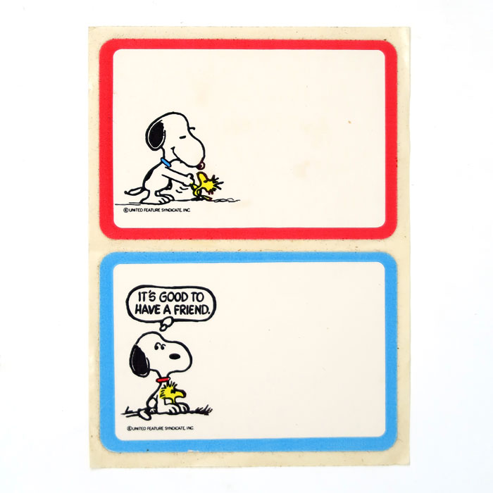 Snoopy and Woodstock Name Tags - ShopCollectPeanuts.com