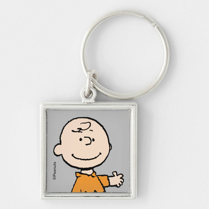 Snoopy with Woodstock Charm Key chain or Stainless Steel Key ring Handcrafted 